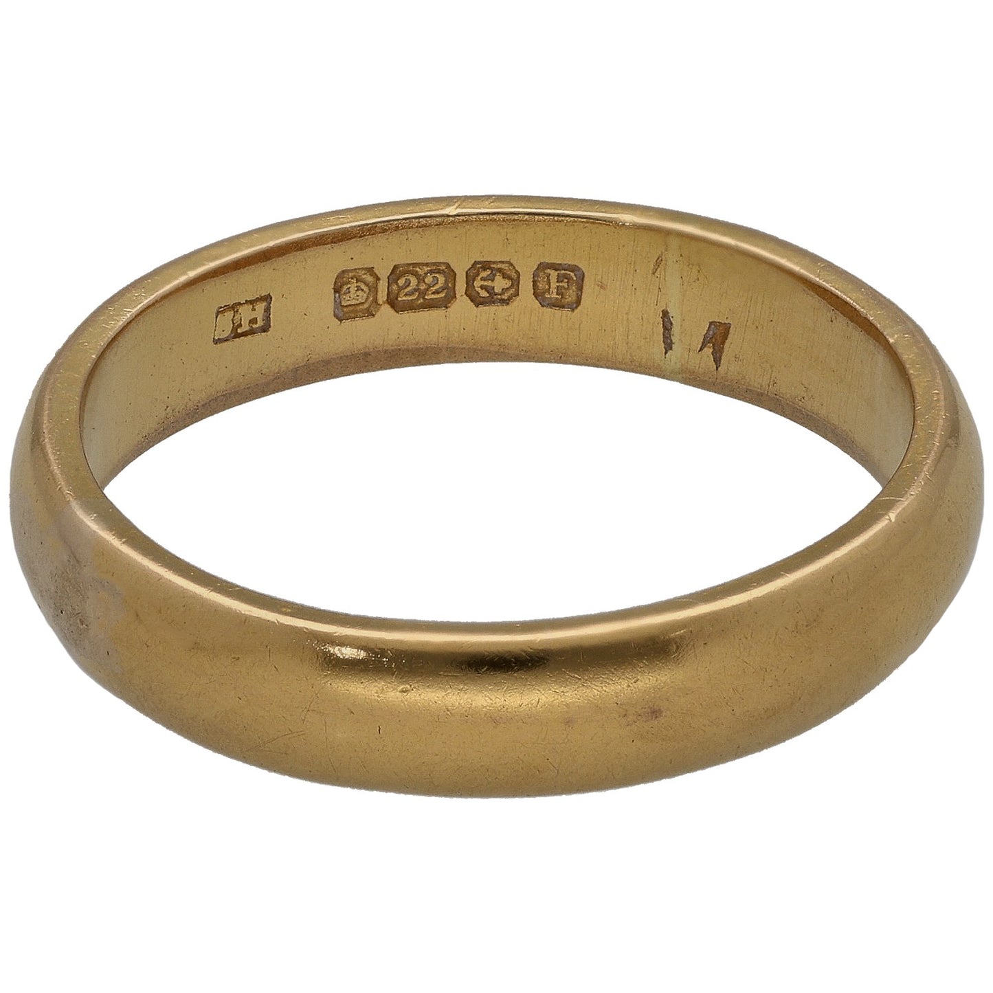 22ct Gold Plain Wedding Ring Size T