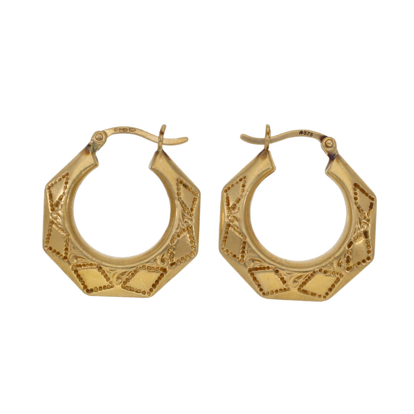 9ct Gold Creole Earrings
