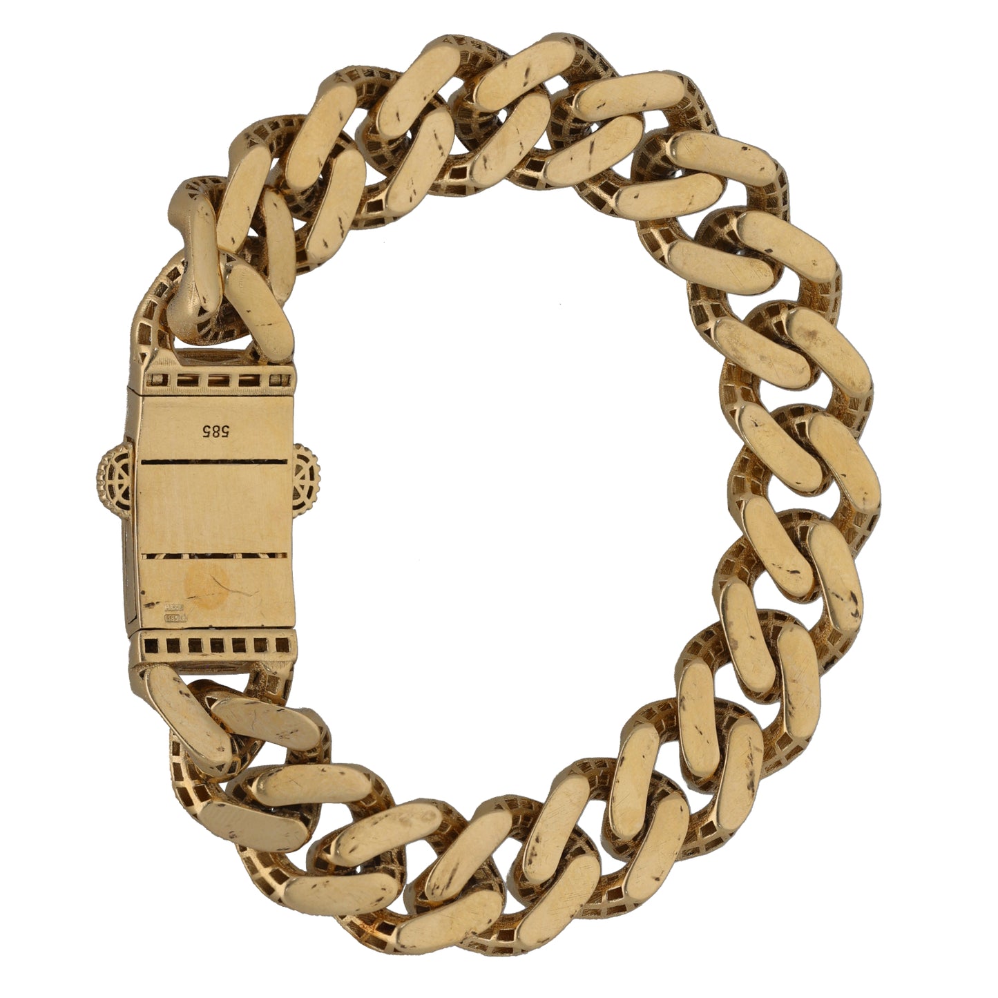 14ct Gold Cubic Zirconia Fancy Stone Set Bracelet