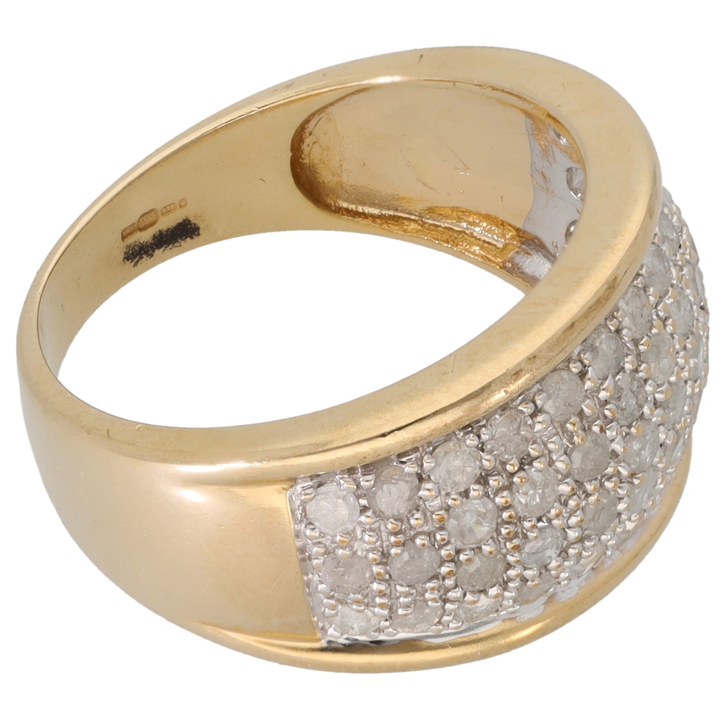 9ct Gold 1.00ct Diamond Alternative Ring Size N