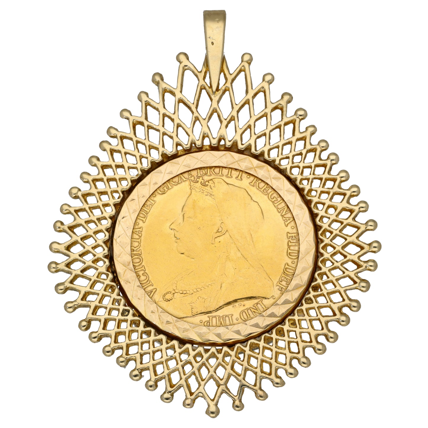 9ct Gold Half Sovereign Coin Pendant