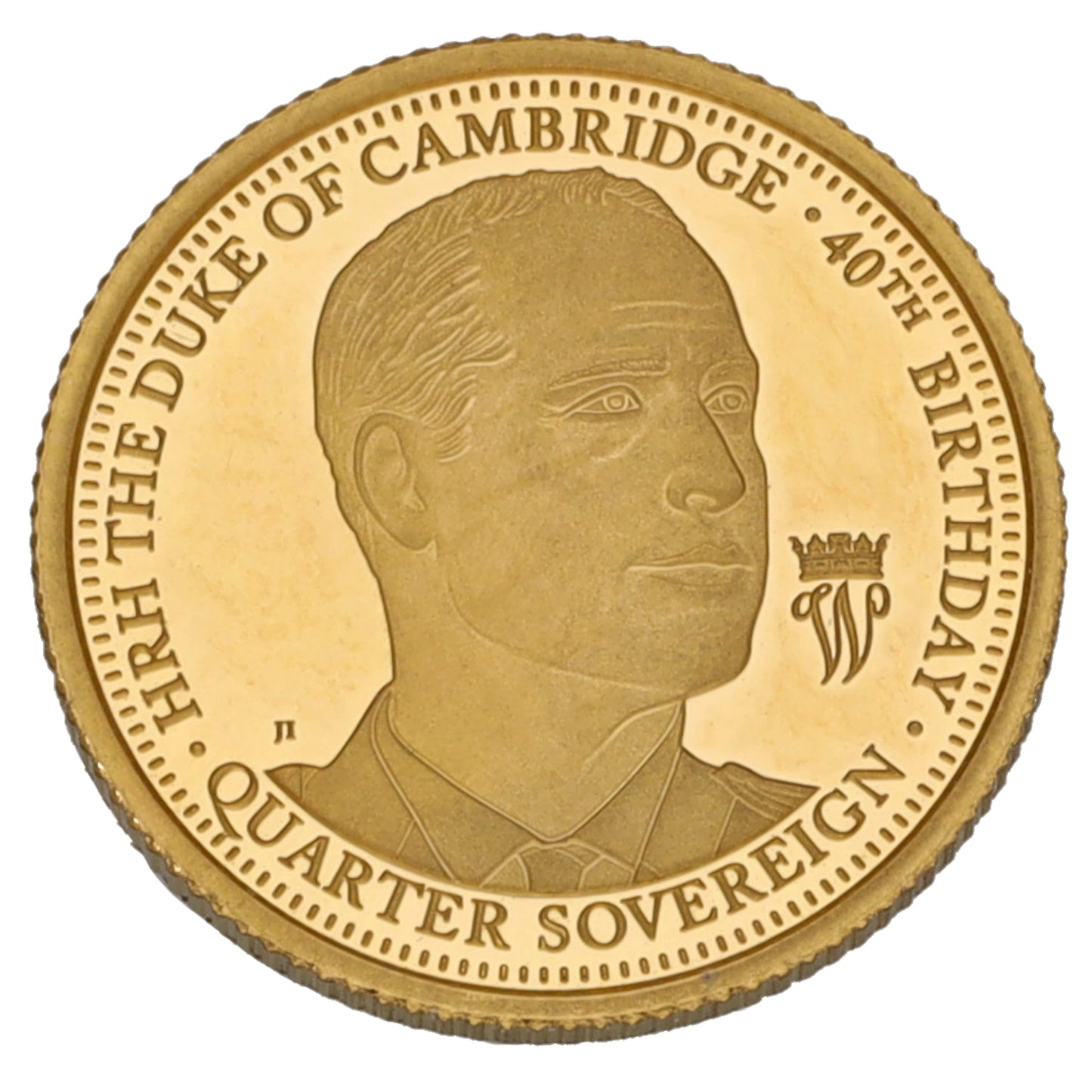22ct Gold The Duke Of Cambridge 40th Birthday Quarter Sovereign Coin 2022