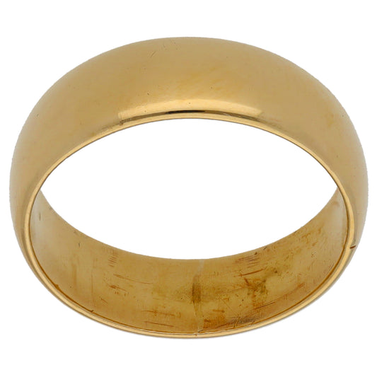 9ct Gold Plain Wedding Ring Size N