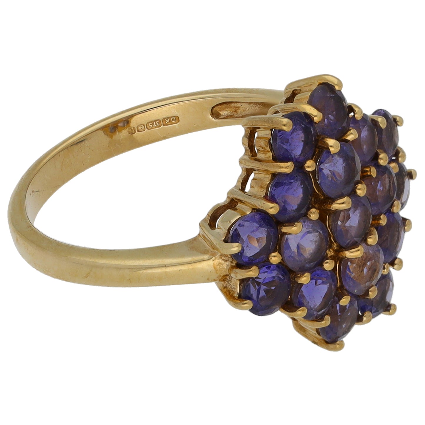 9ct Gold Iolite Dress/Cocktail Ring Size N
