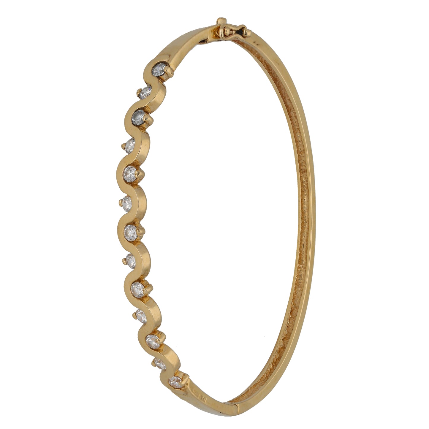 9ct Gold Cubic Zirconia Fancy Stone Set Bracelet