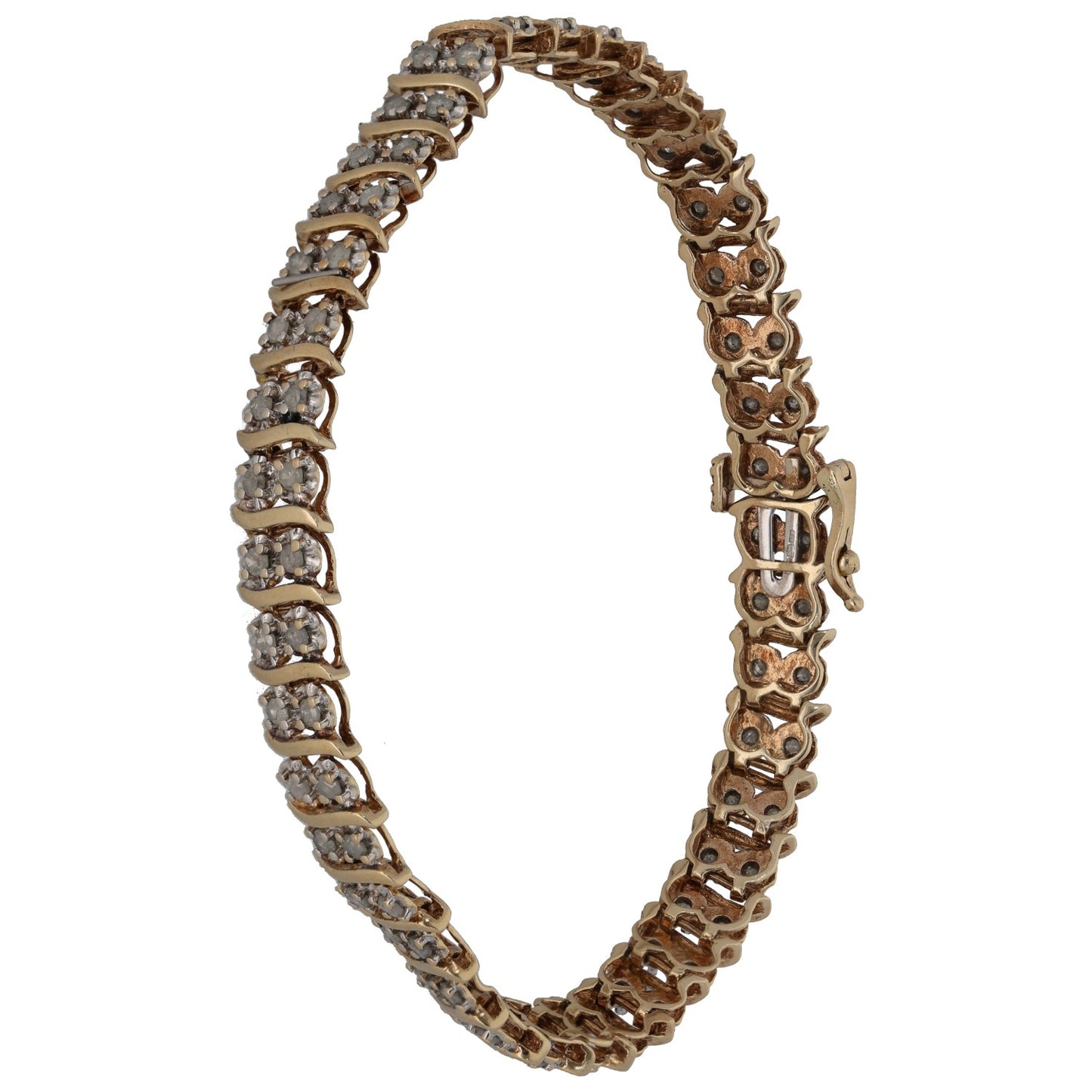 9ct Gold 1.60ct Diamond Line/Tennis Bracelet