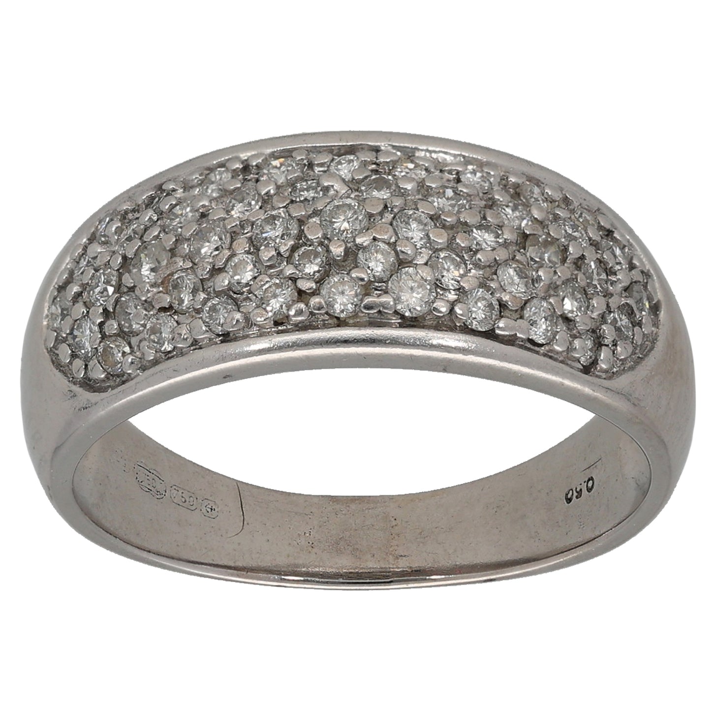 18ct White Gold 0.50ct Diamond Dress/Cocktail Ring Size O