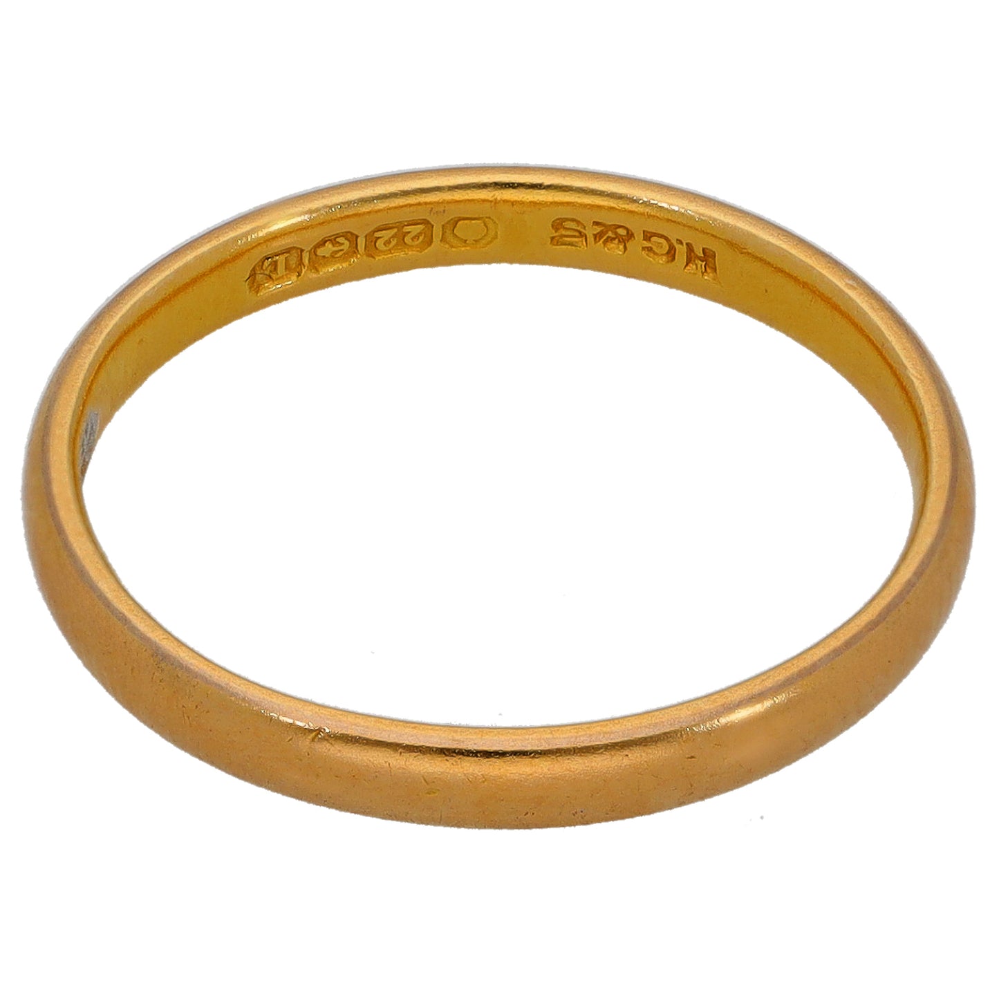 22ct Gold Plain Wedding Ring Size O