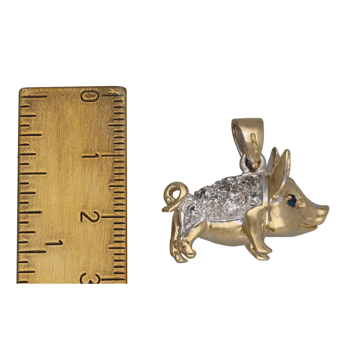9ct Gold Imitation Pig Pendant