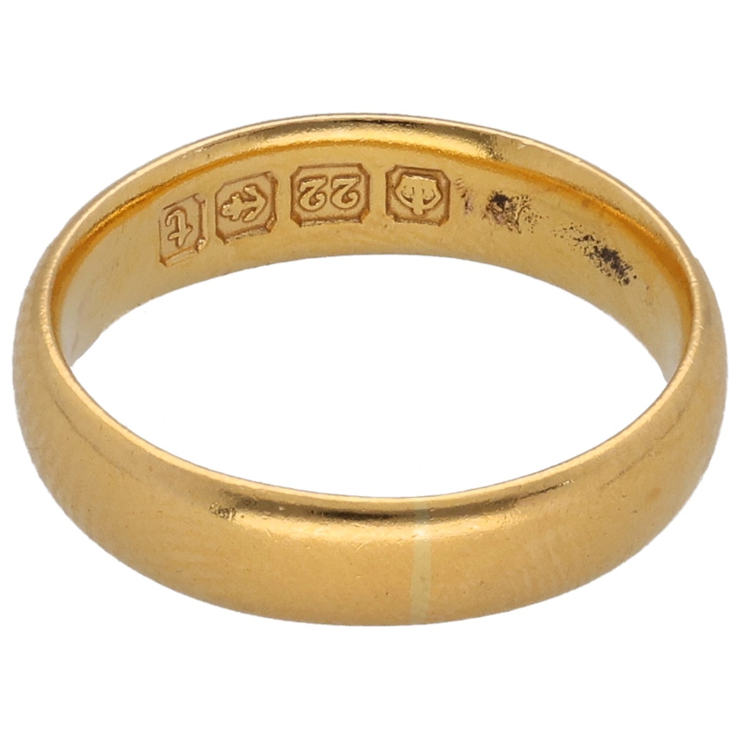 22ct Gold Plain Wedding Ring Size L