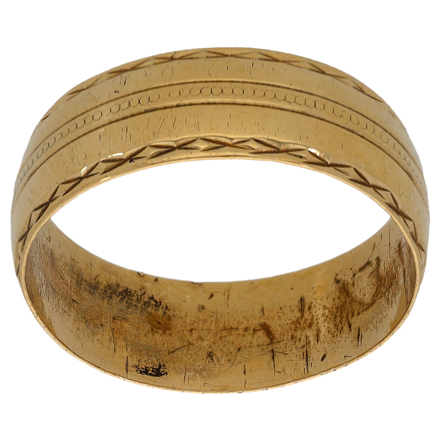 9ct Gold Plain Wedding Ring Size R