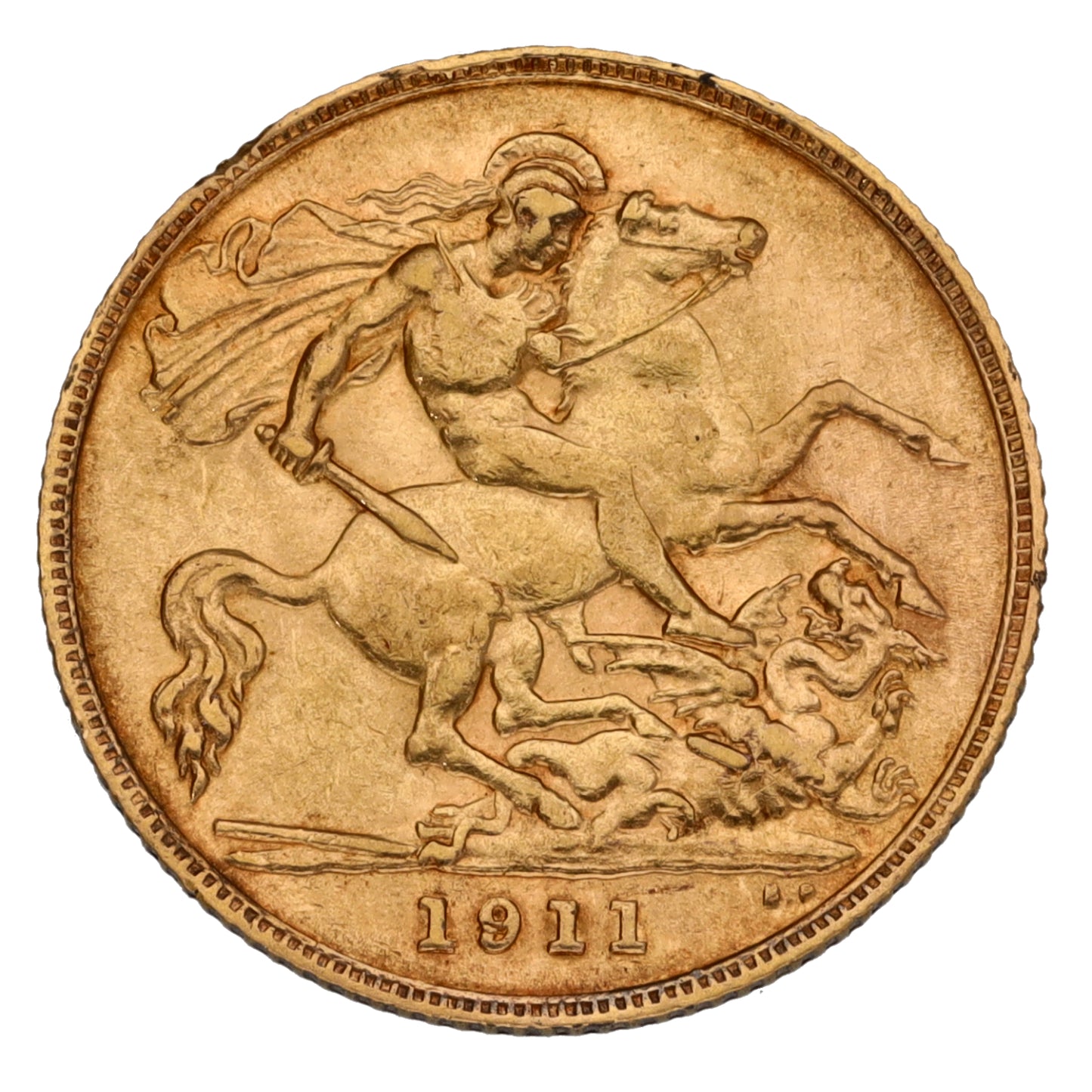 22ct Gold King George V Half Sovereign Coin 1911