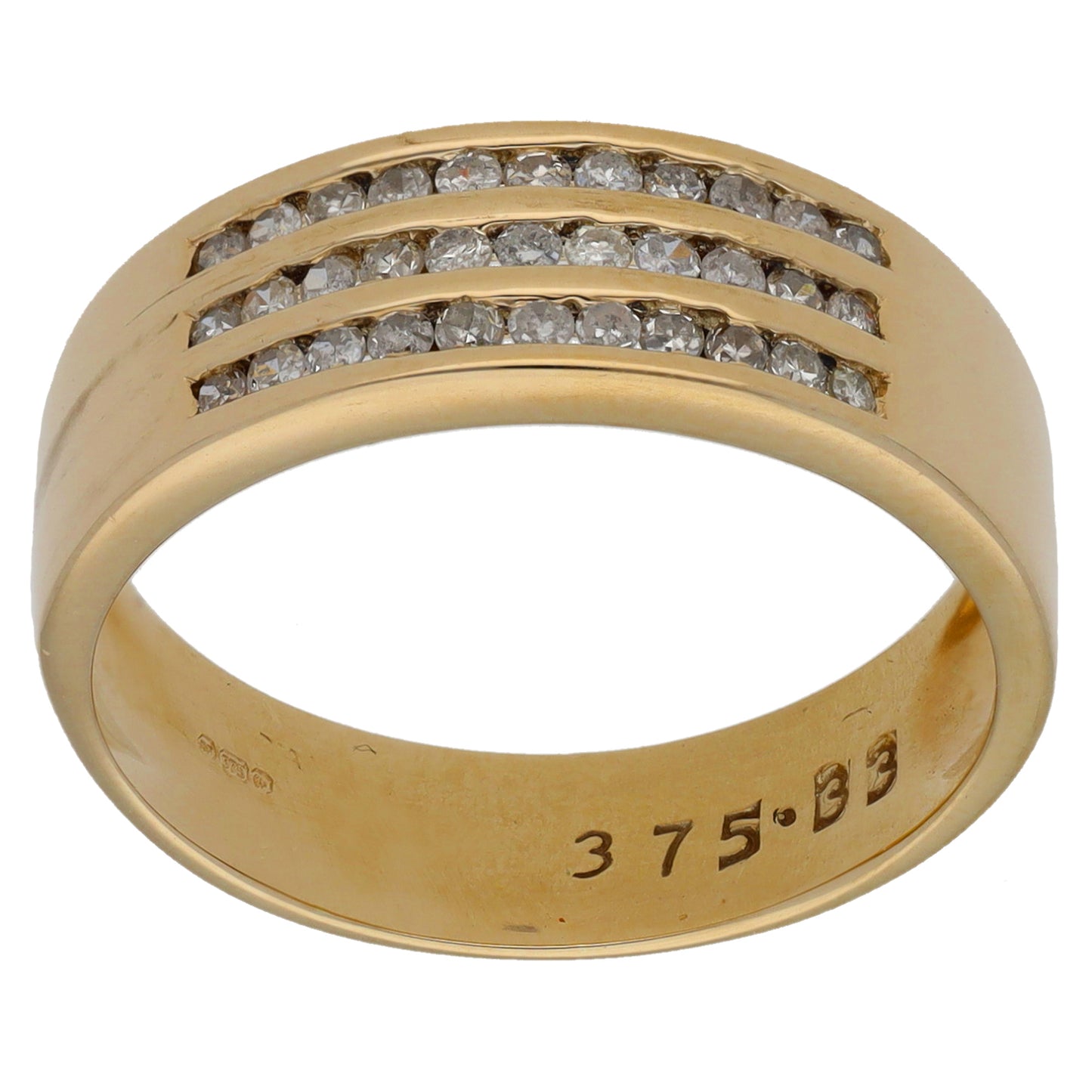 9ct Gold 0.33ct Diamond Alternative Ring Size O