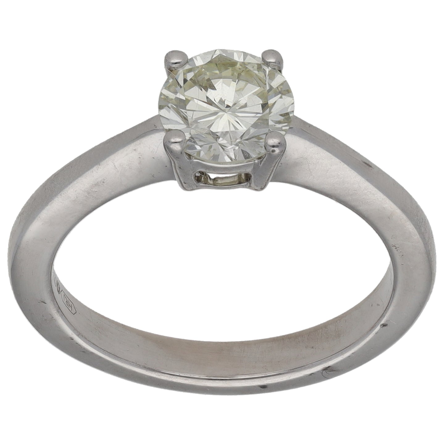 18ct White Gold 1.03ct Diamond Solitaire Ring Size M