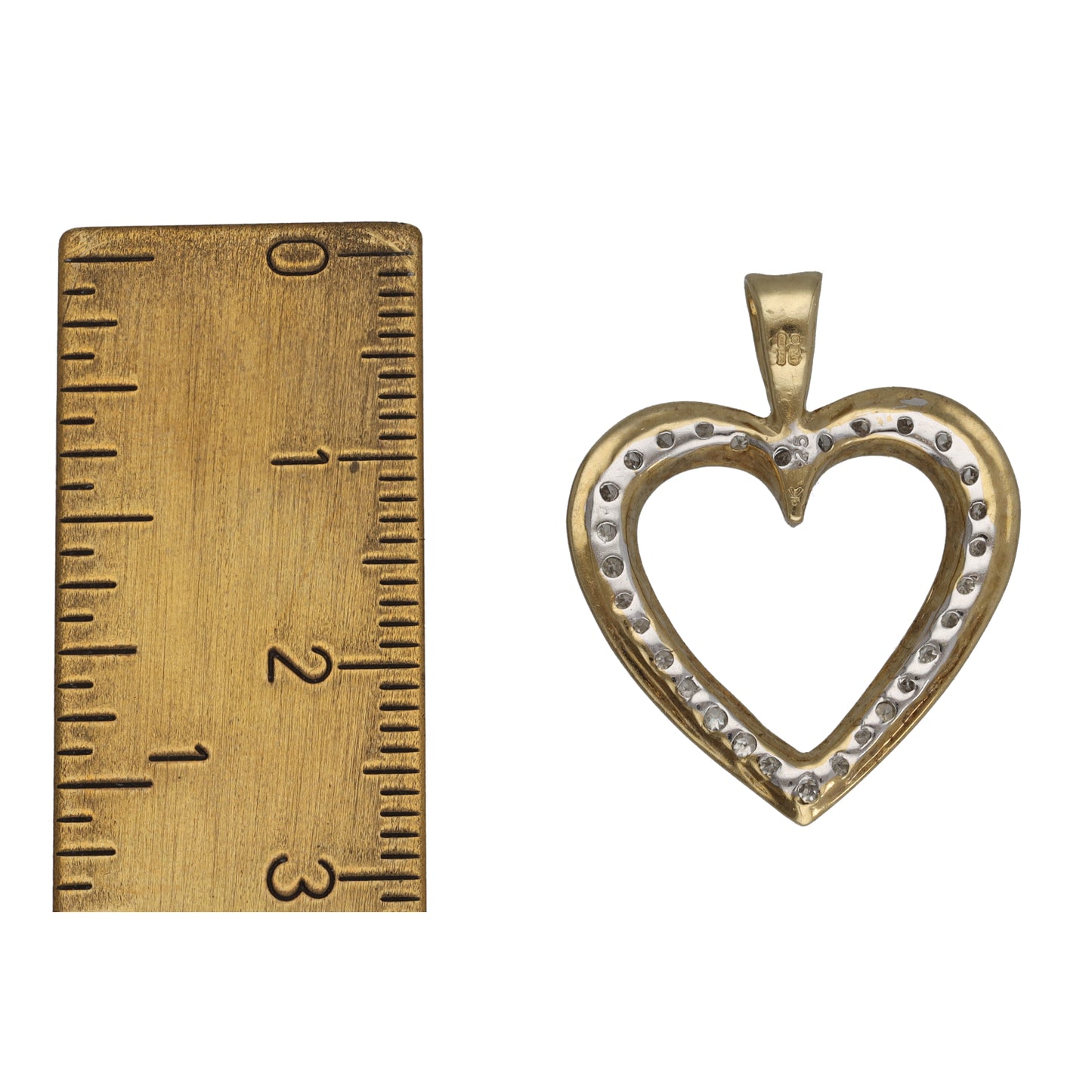 9ct Gold 0.25ct Diamond Heart Pendant