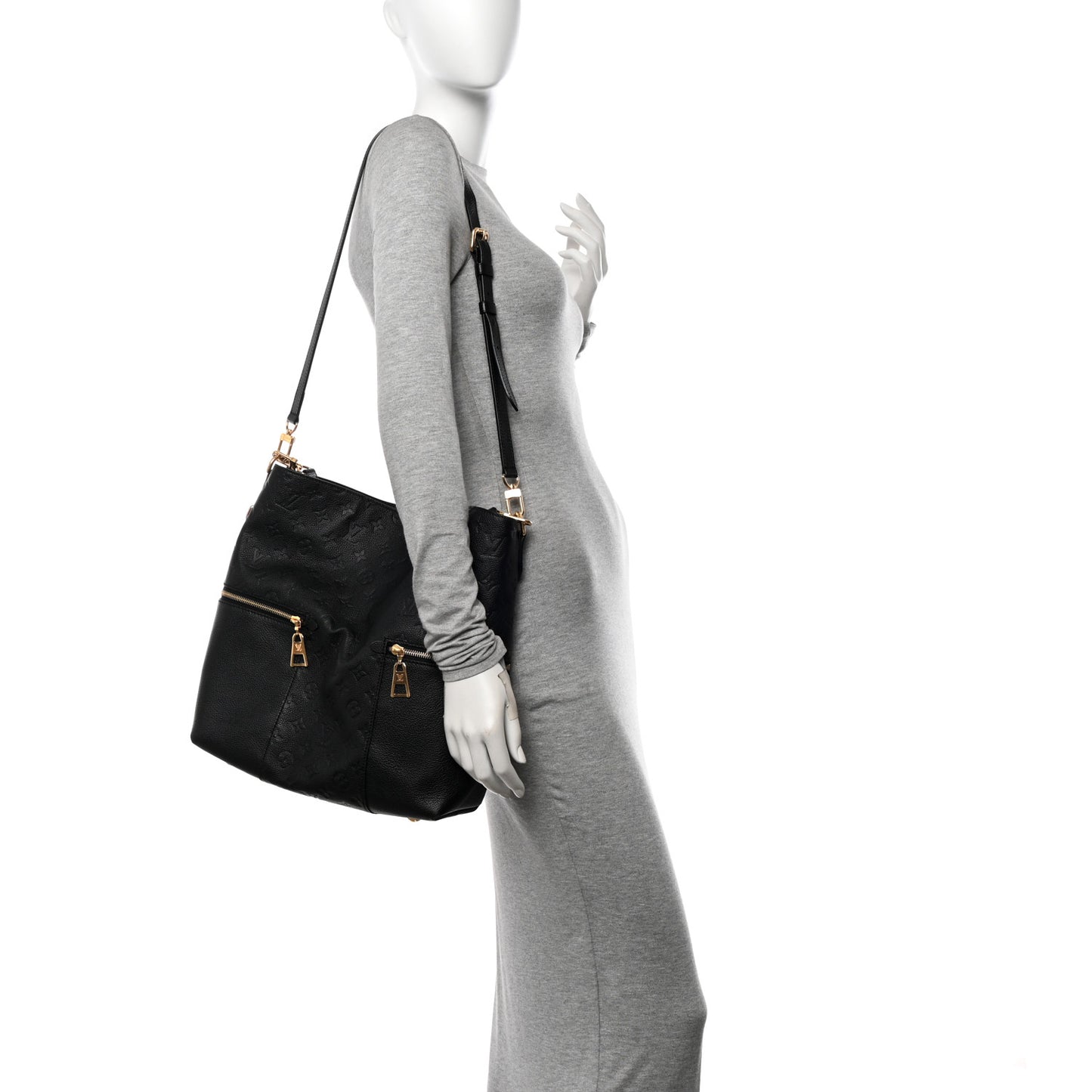 Louis Vuitton Melie Monogram Empreinte Leather Bag - Black