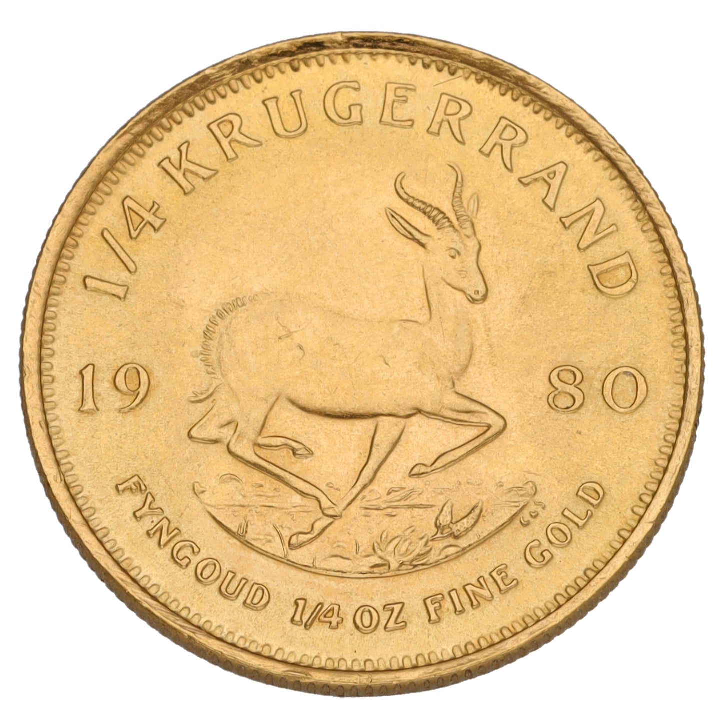 22ct Gold 1/4 OZ Krugerrand Coin 1980