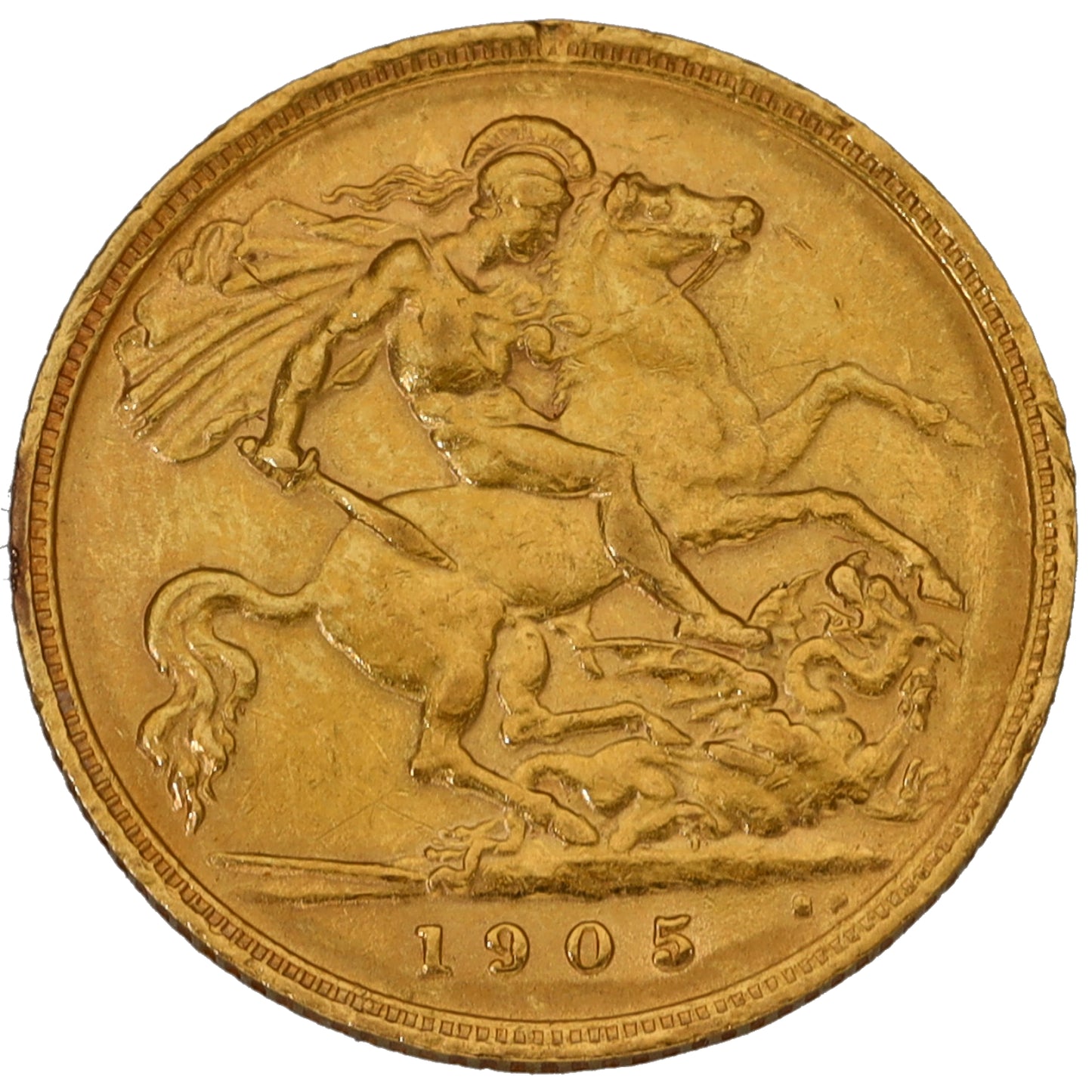 22ct Gold King Edward VII Half Sovereign Coin 1905