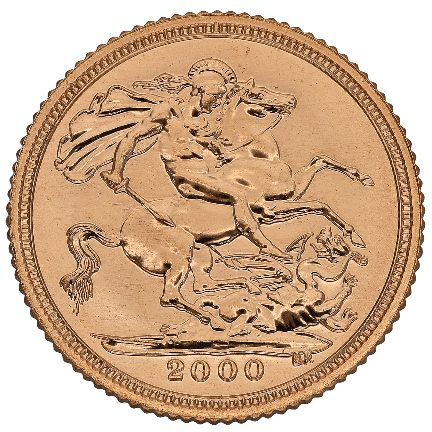 22ct Gold Queen Elizabeth II Half Sovereign Coin 2000