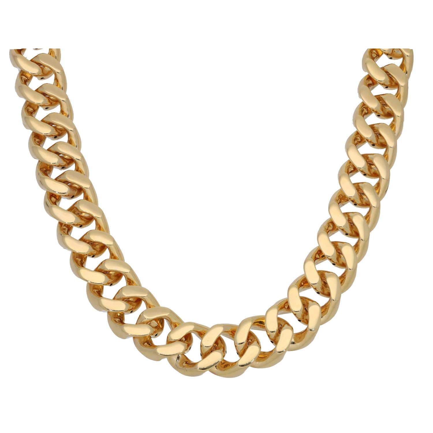 18ct Gold Hollow Curb Chain