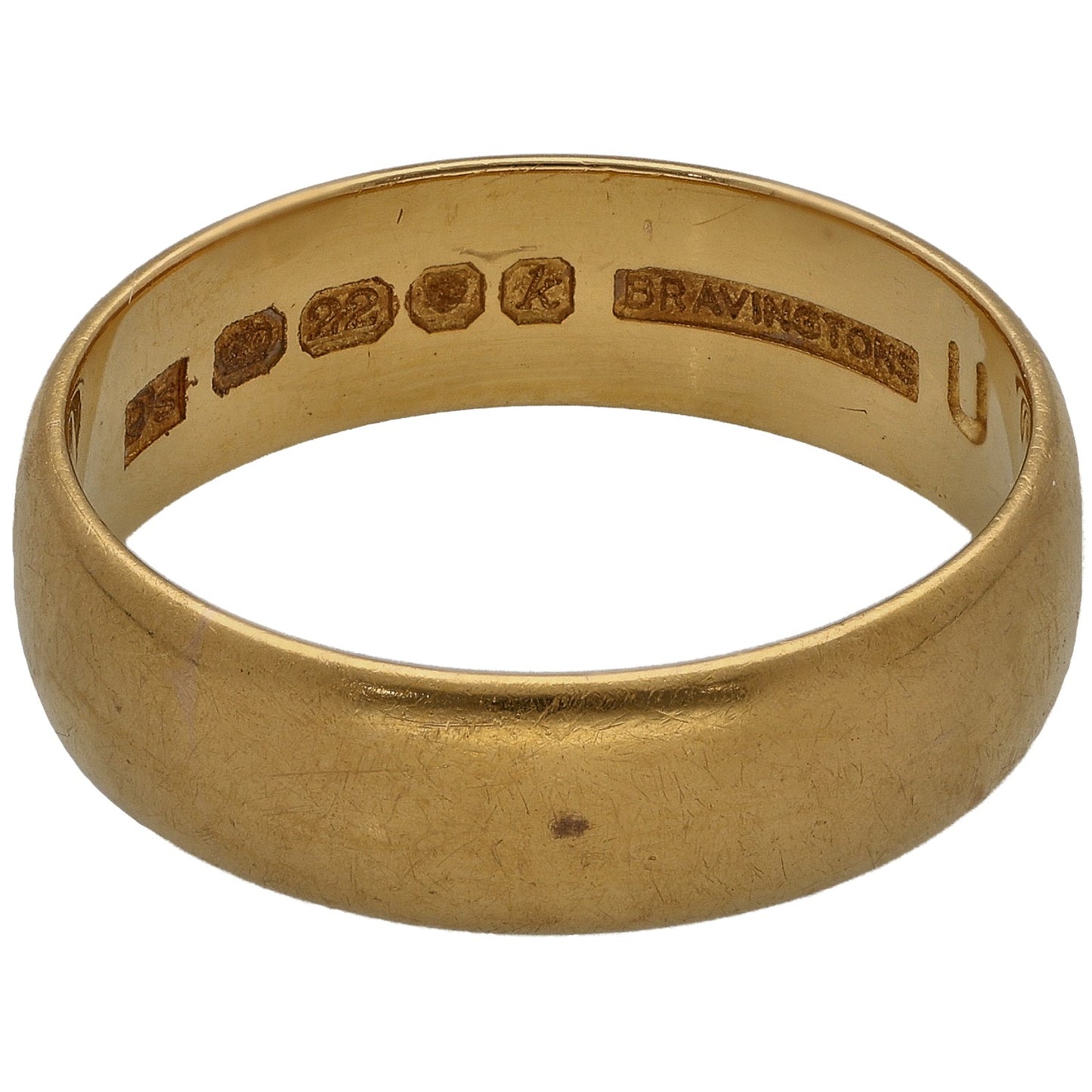22ct Gold Plain Wedding Ring Size U