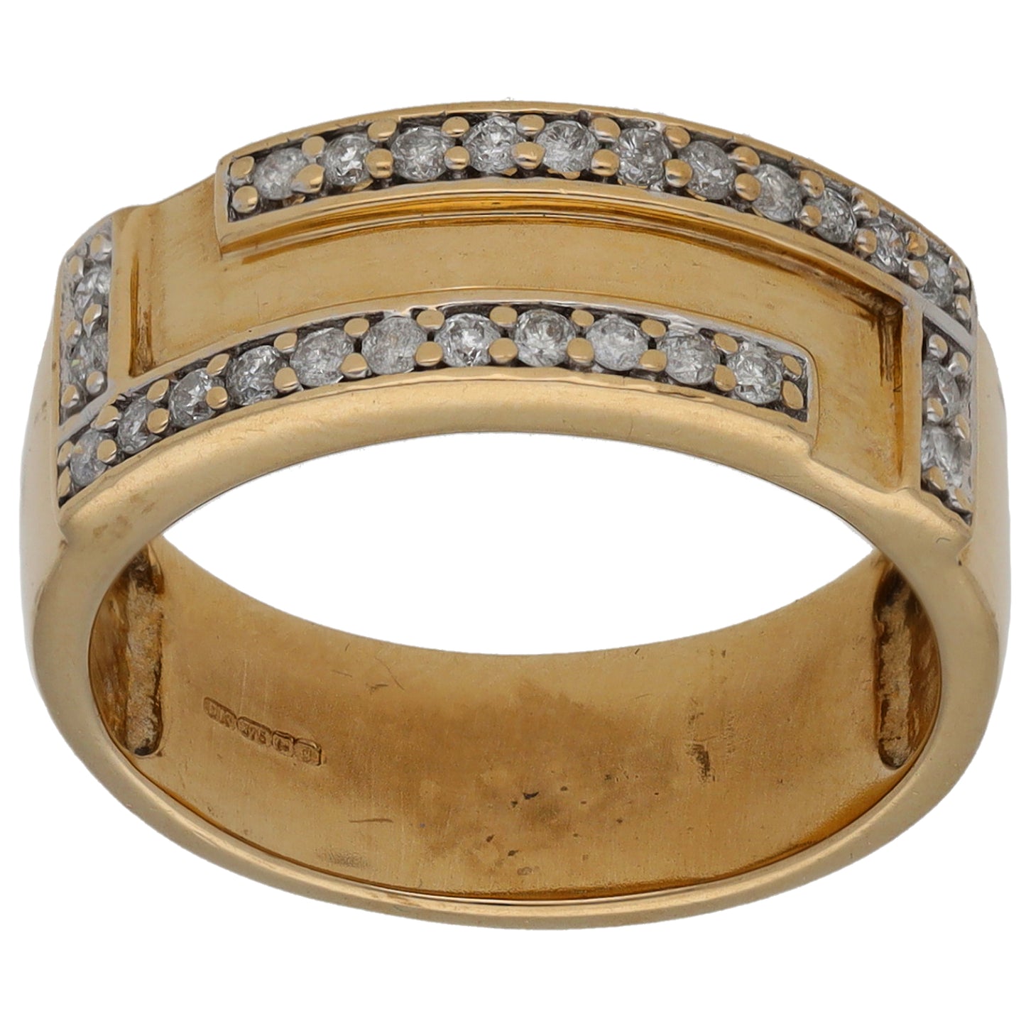 9ct Gold 0.26ct Diamond Alternative Ring Size M