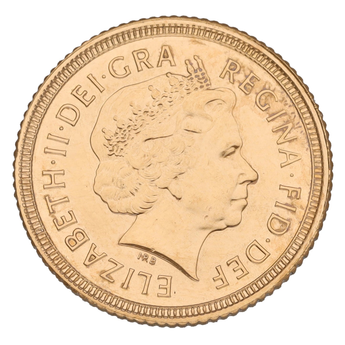 22ct Gold Queen Elizabeth II Half Sovereign Coin 2000