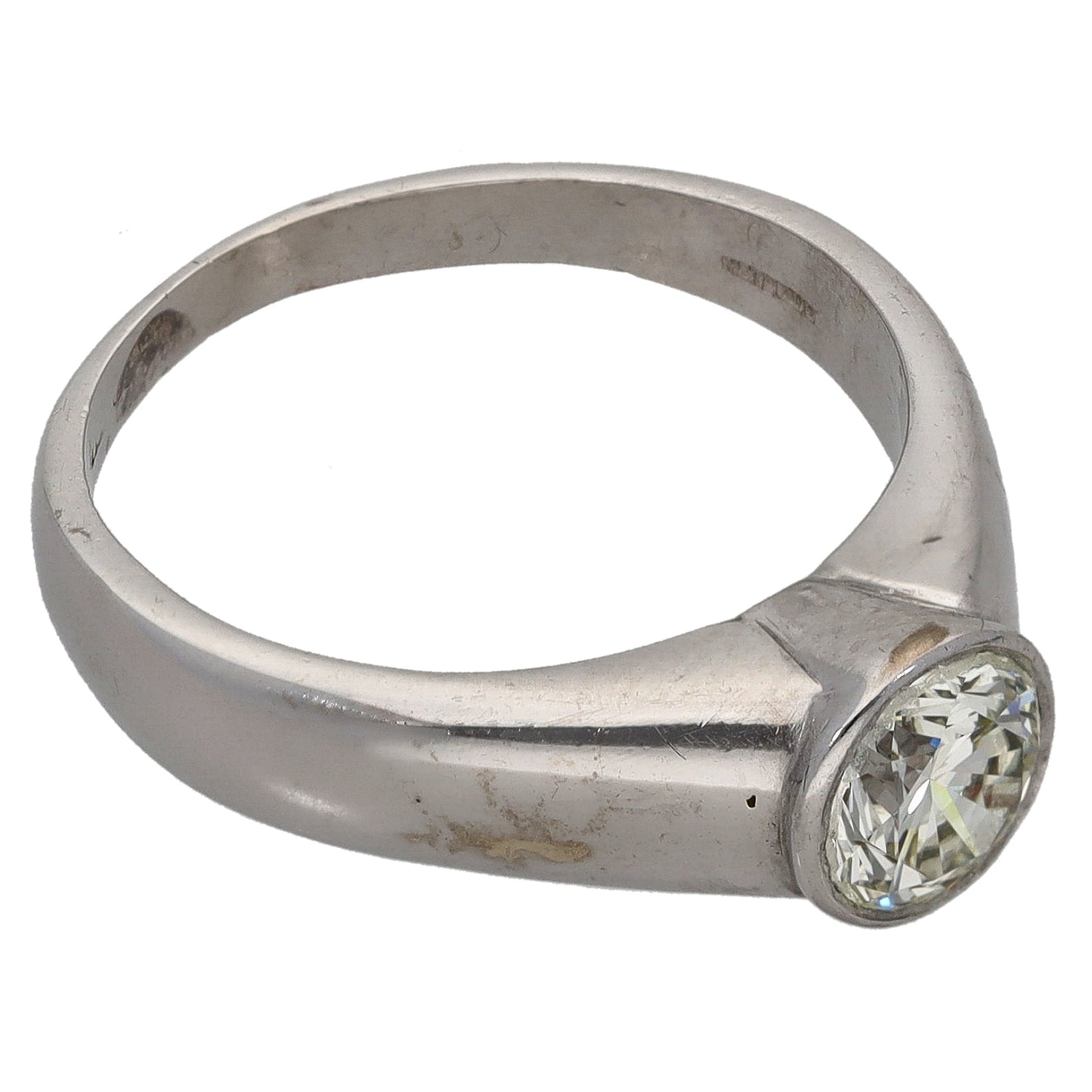 18ct White Gold 0.95ct Diamond Solitaire Ring Size N