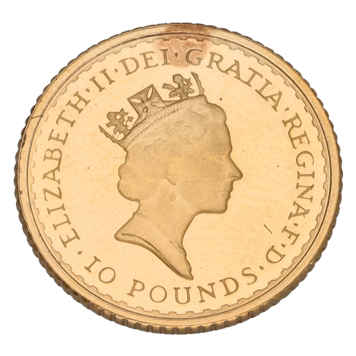 22ct Gold Queen Elizabeth II 1/10 OZ Britannia Coin 1989