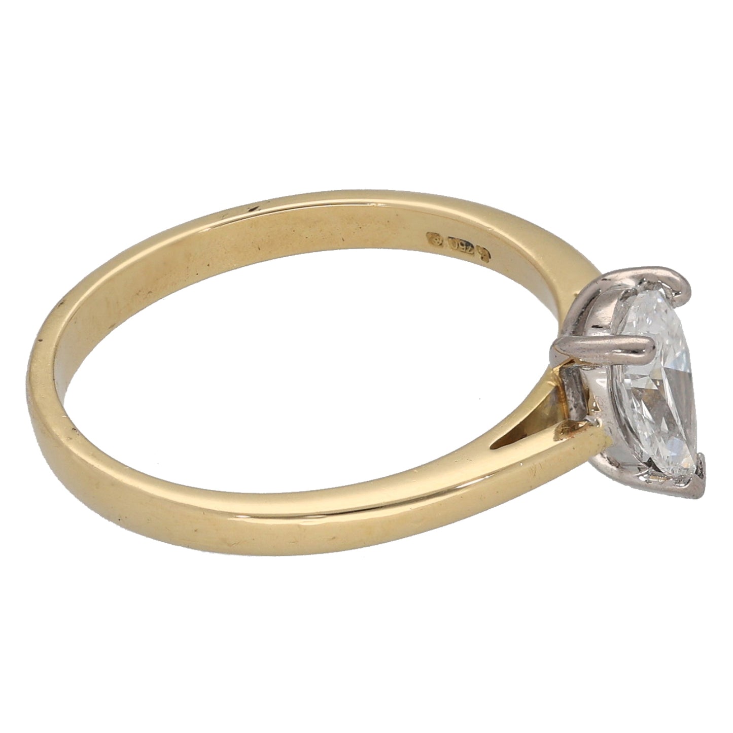 18ct Gold 0.55ct Diamond Solitaire Ring Size M