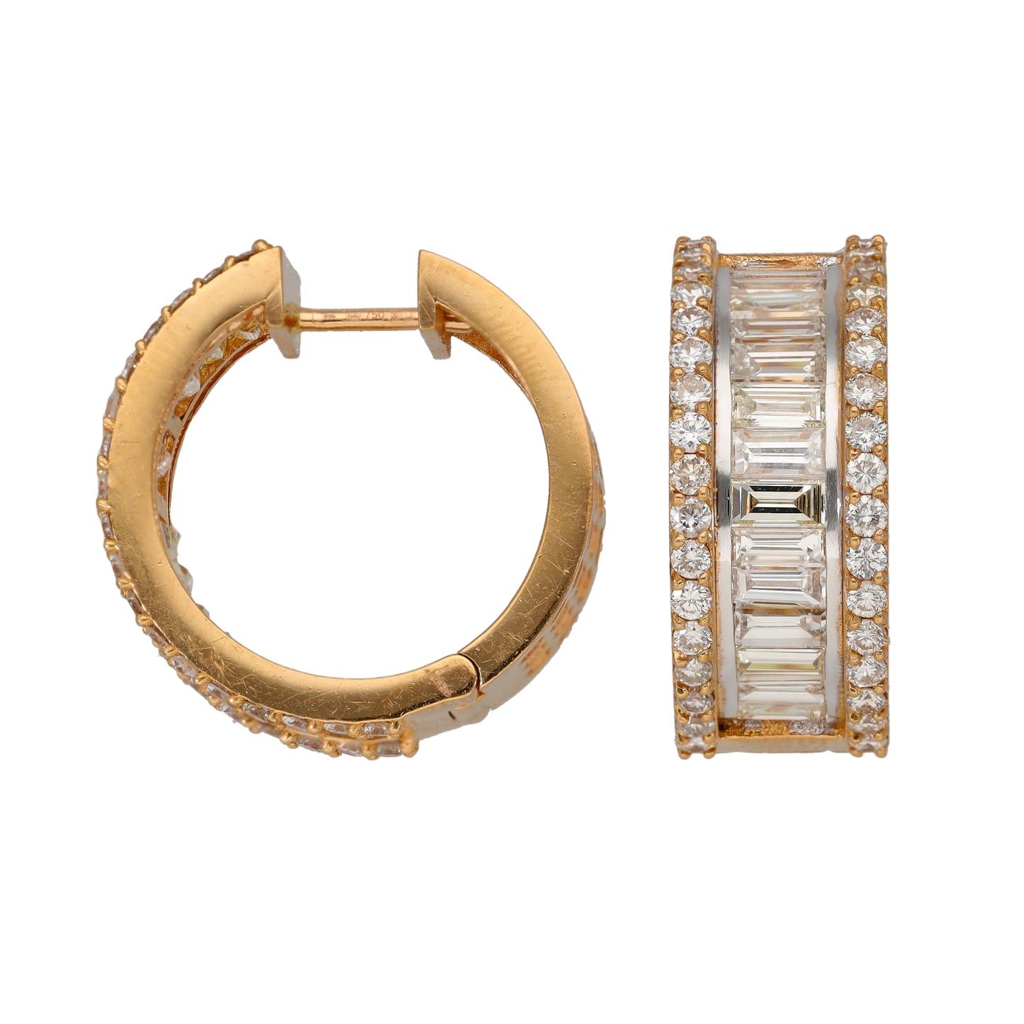 18ct Gold 4.44ct Diamond Dress/Cocktail Earrings