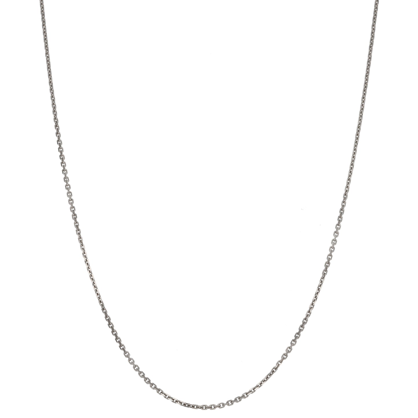 18ct White Gold Belcher Chain 18"