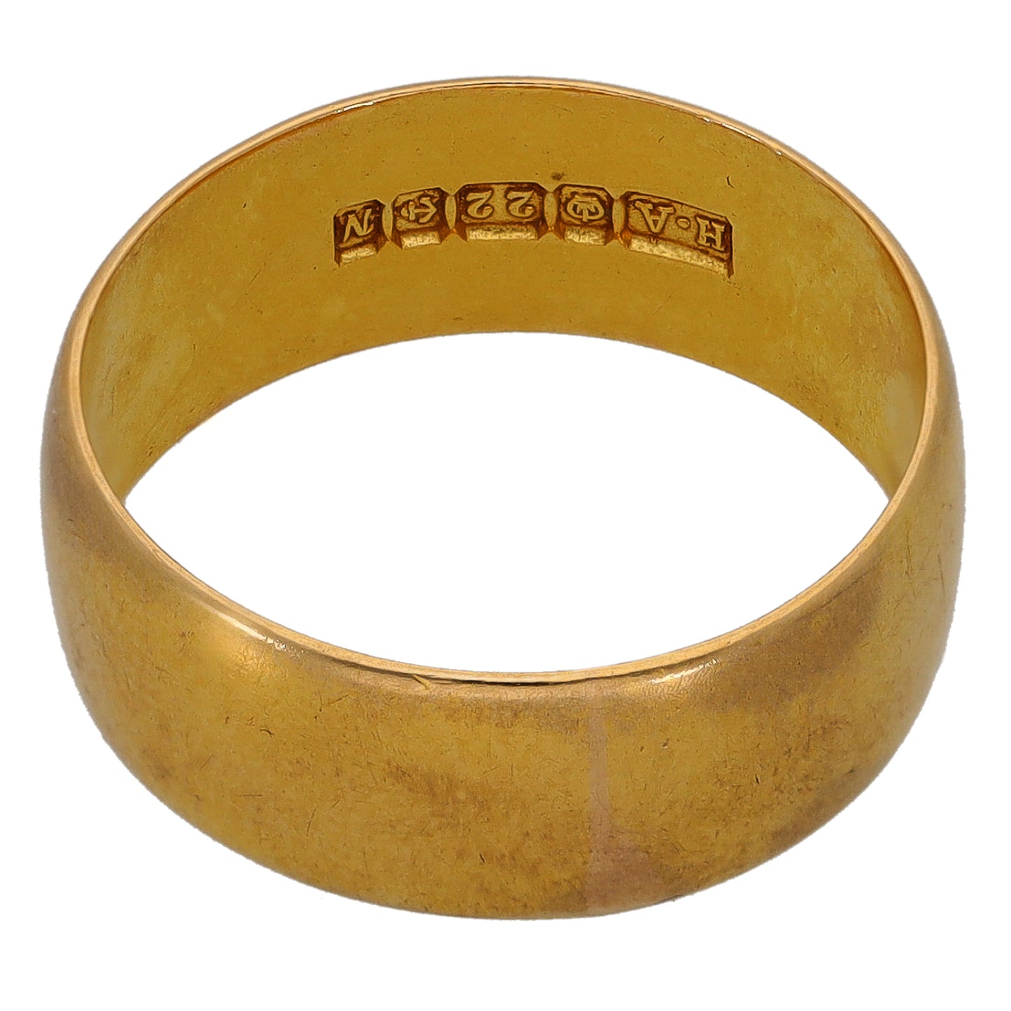 22ct Gold Plain Wedding Ring Size N