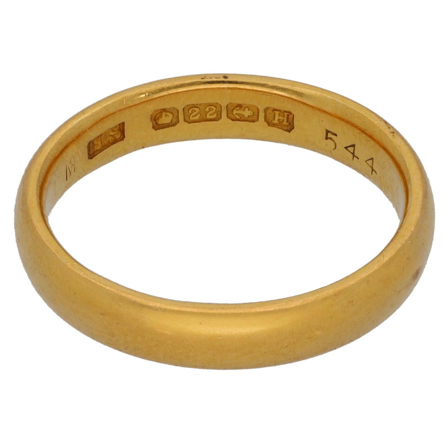 22ct Gold Plain Wedding Ring Size M