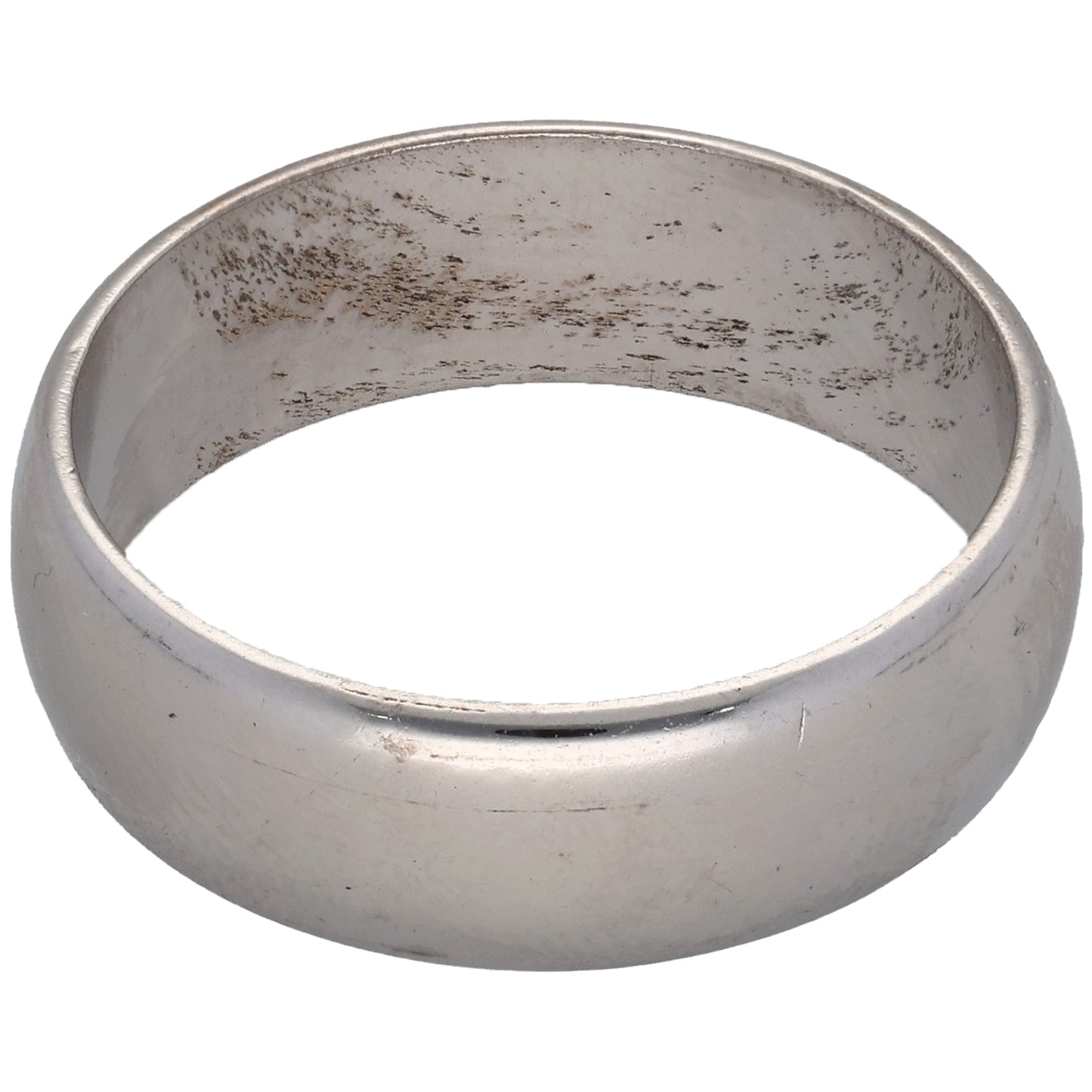 9ct White Gold Plain Wedding Ring Size T