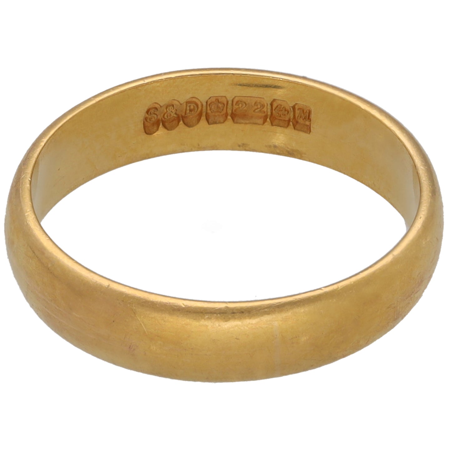 22ct Gold Plain Wedding Ring Size K