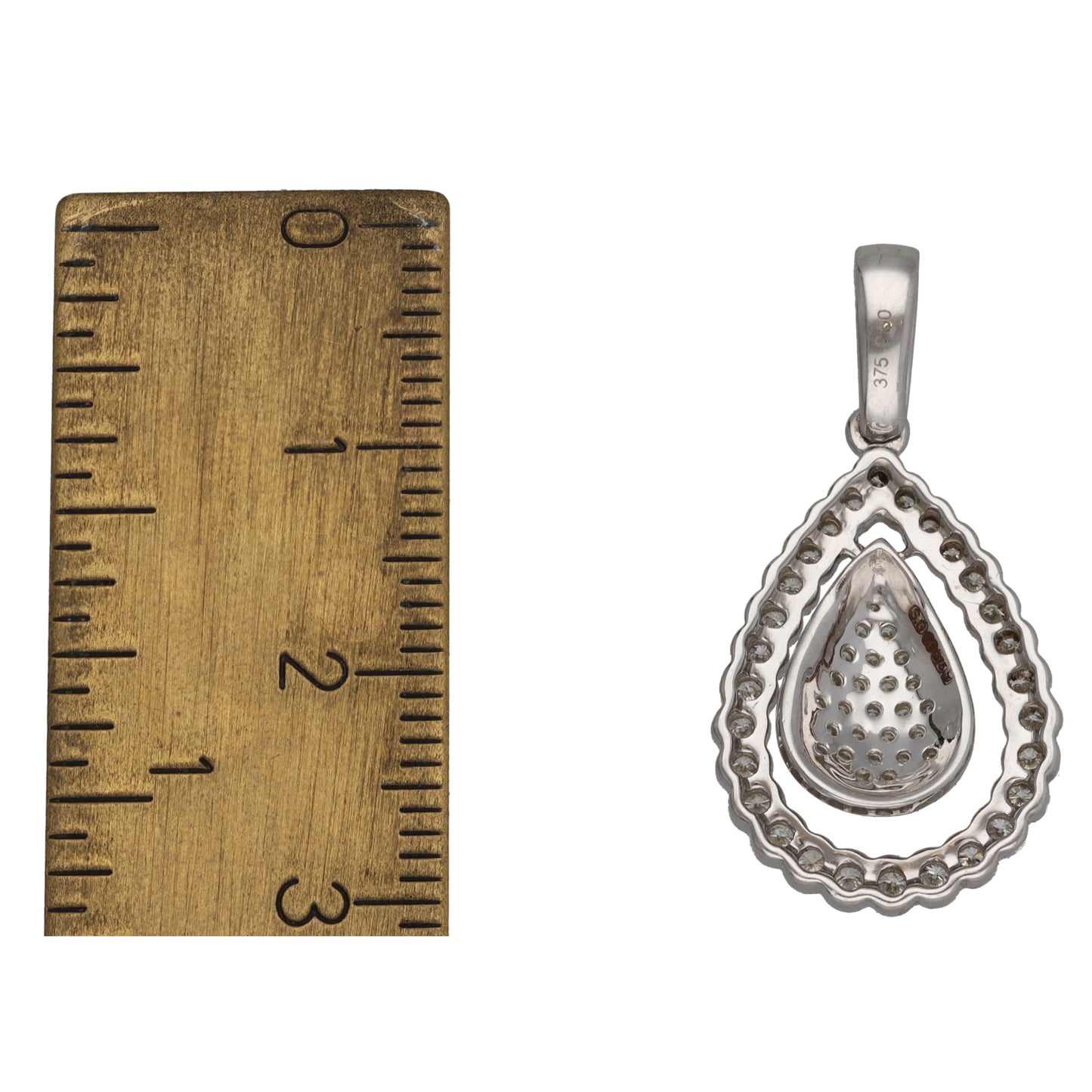 9ct White Gold 0.60ct Diamond Dress/Cocktail Pendant