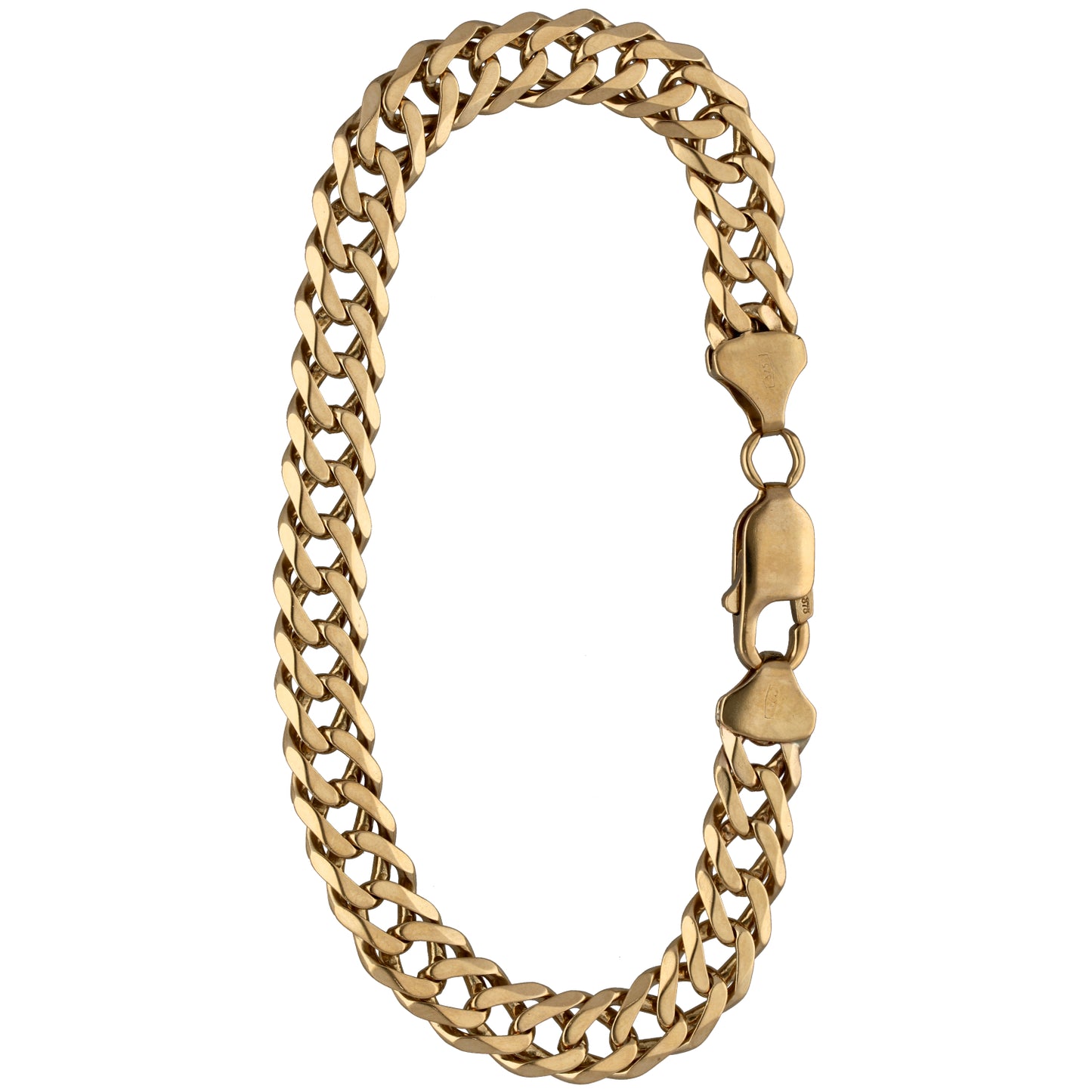 9ct Gold Double Curb Bracelet