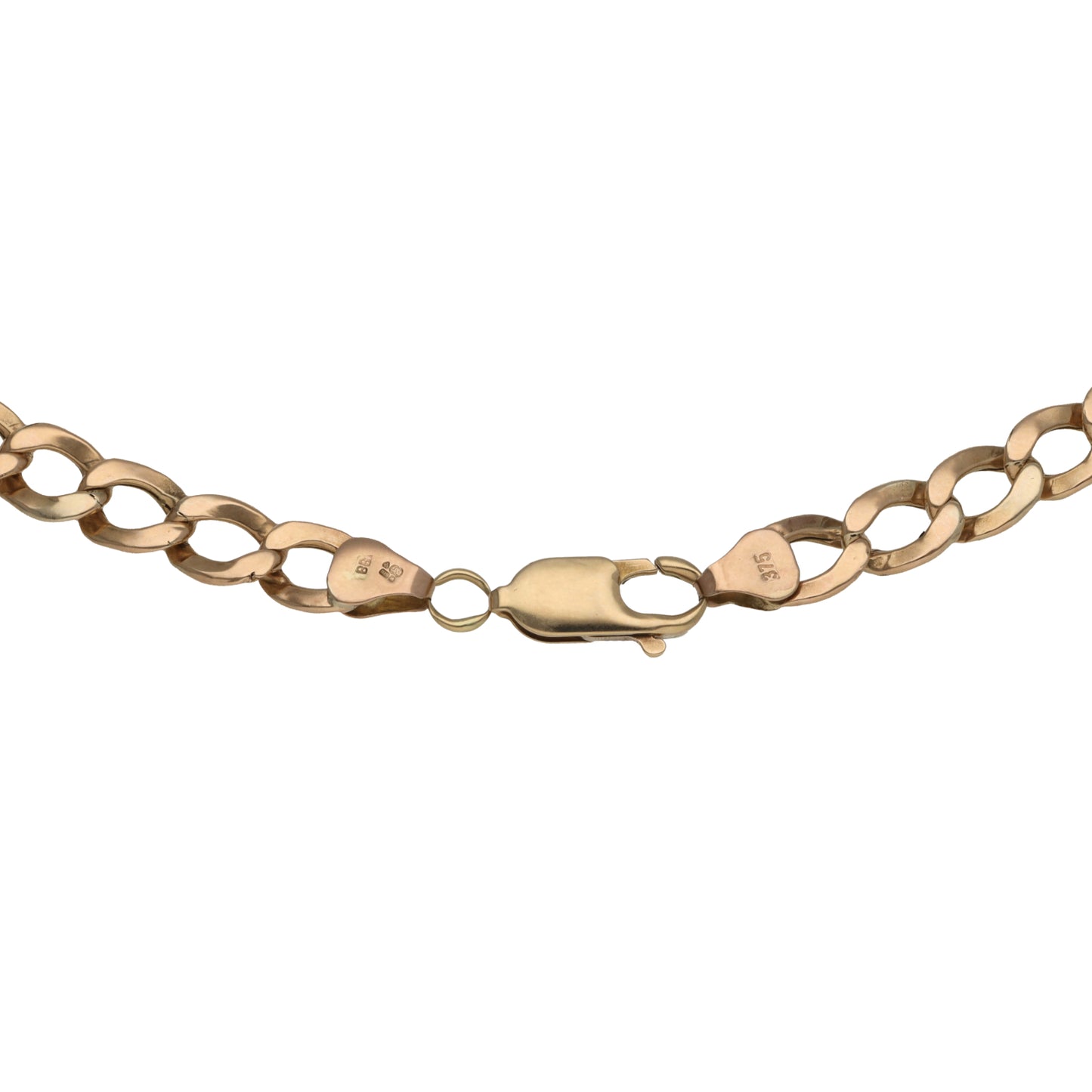 9ct Gold Curb Chain 22"