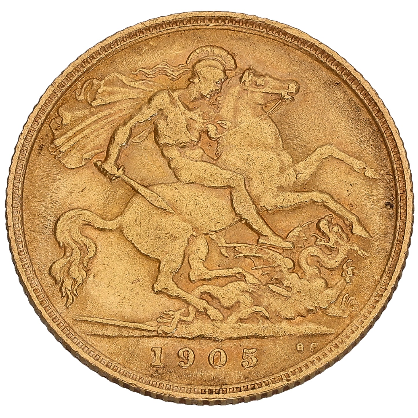 22ct Gold King Edward VII Half Sovereign Coin 1905