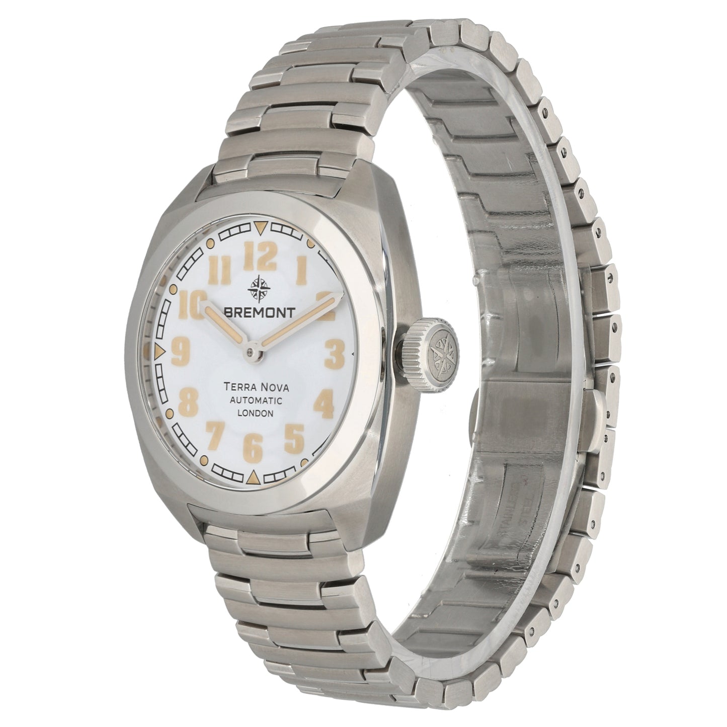 Bremont Terra Nova TN38-ND-SS-WH-B 38mm Stainless Steel Watch