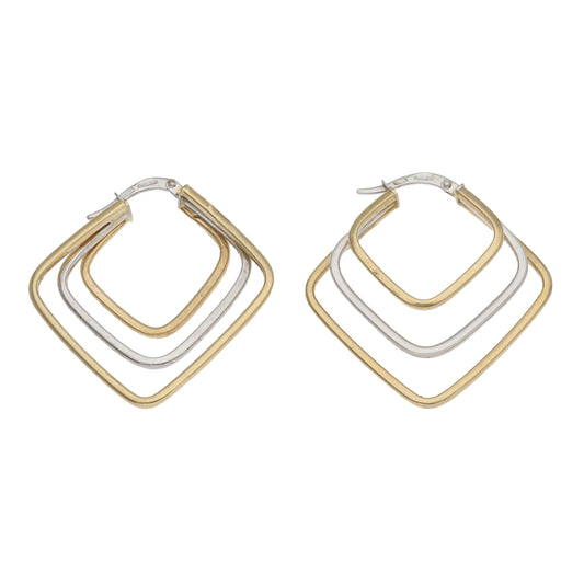 9ct Bi-Colour Gold Dress/Cocktail Earrings