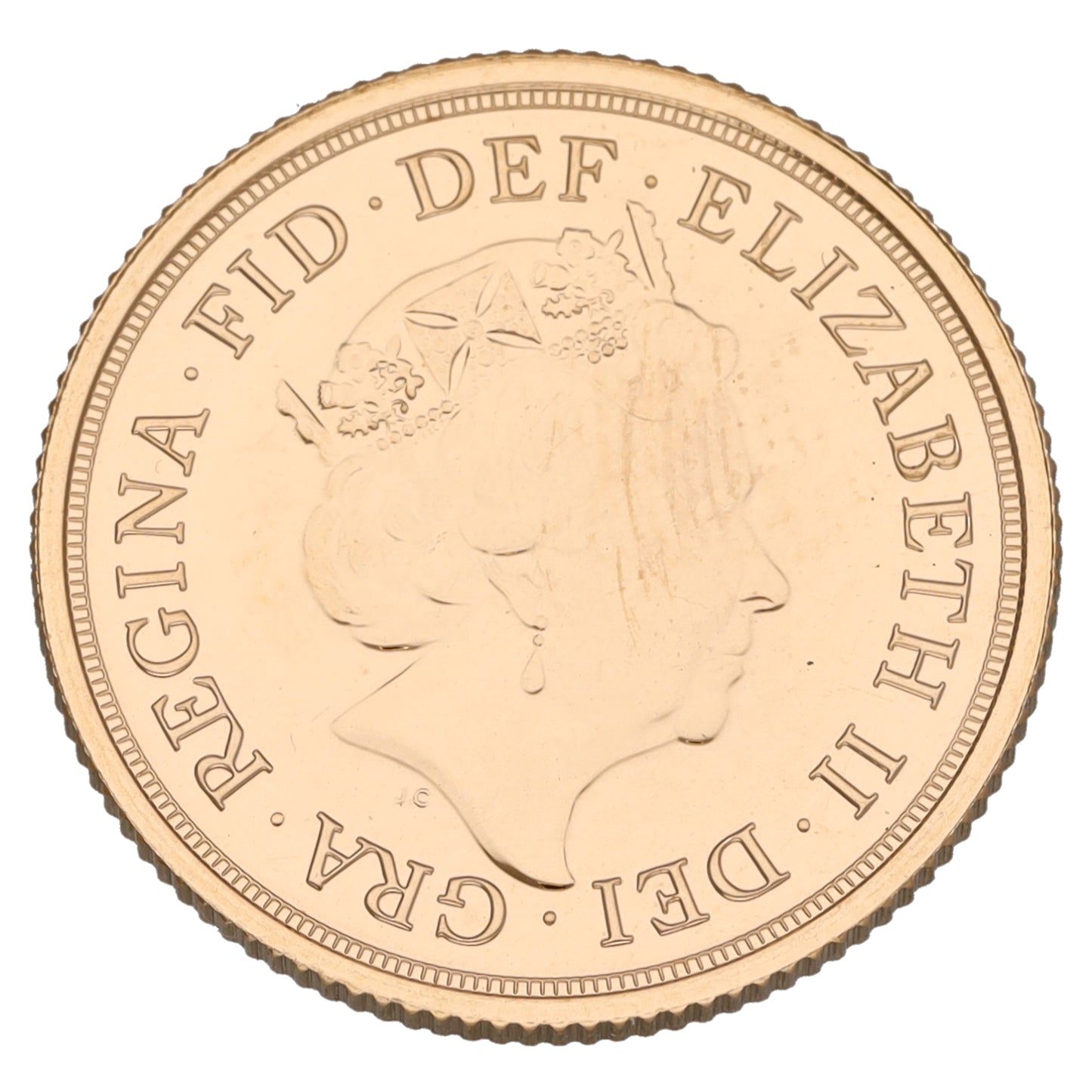 22ct Gold Queen Elizabeth II Full Sovereign Coin 2021