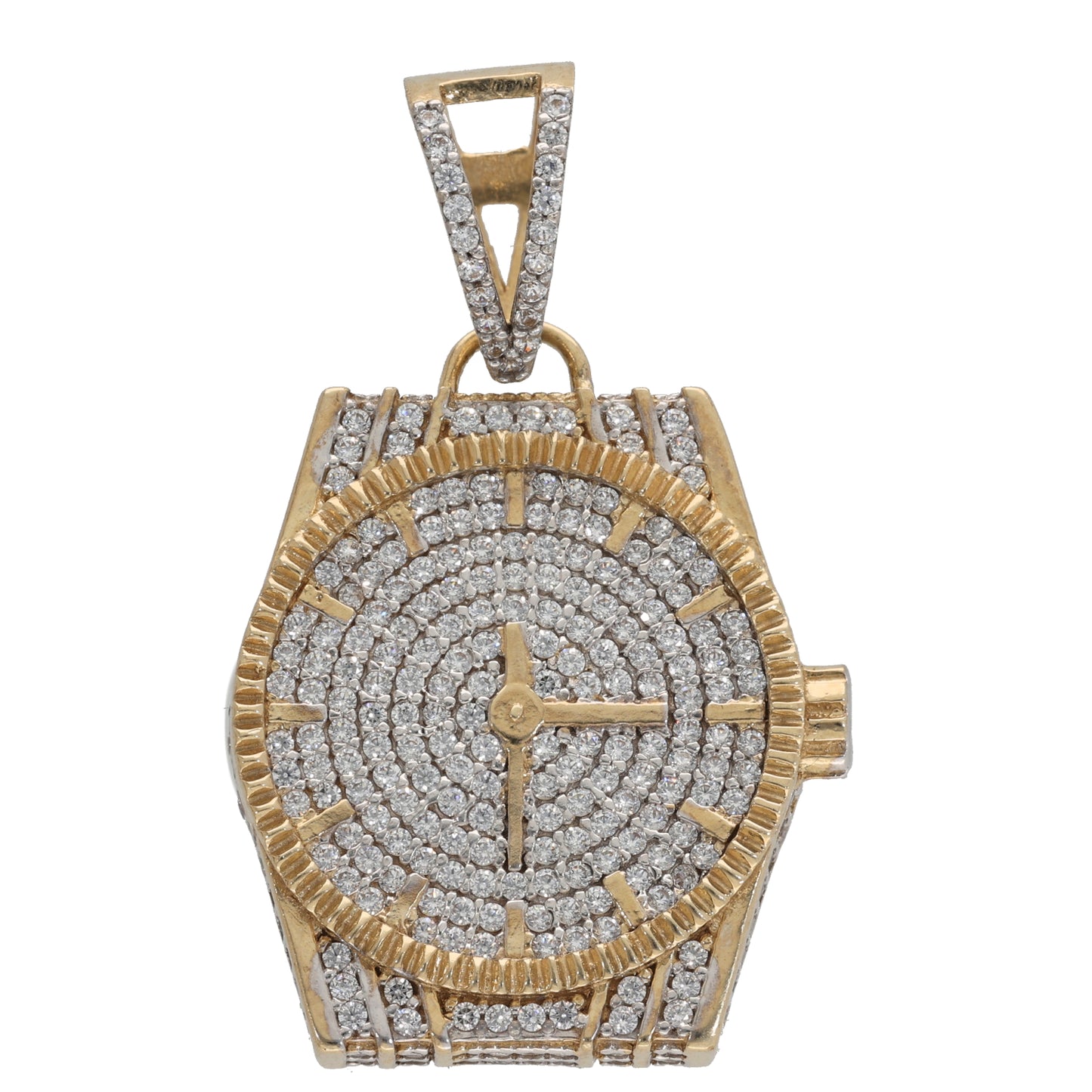 9ct Gold Cubic Zirconia Watch Pendant