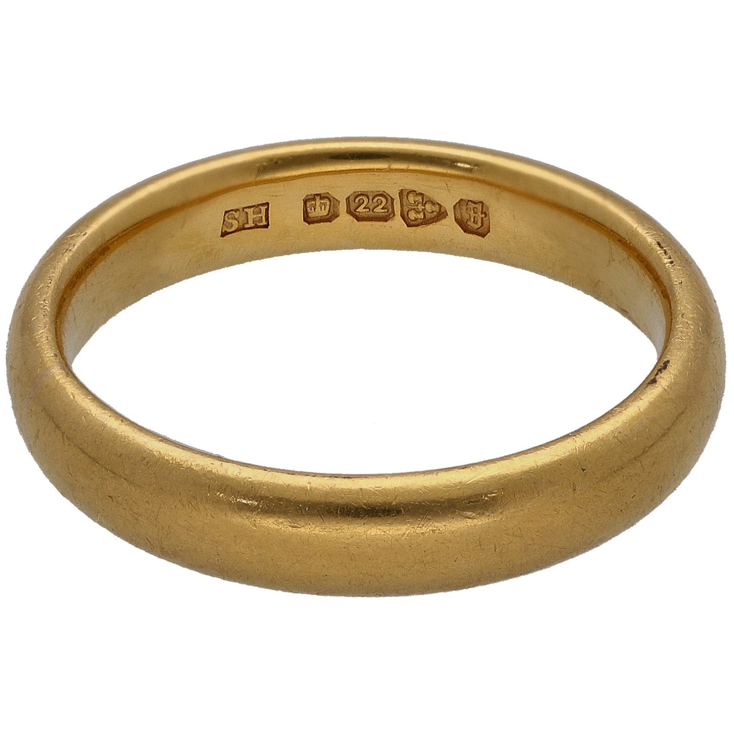 22ct Gold Plain Wedding Ring Size M