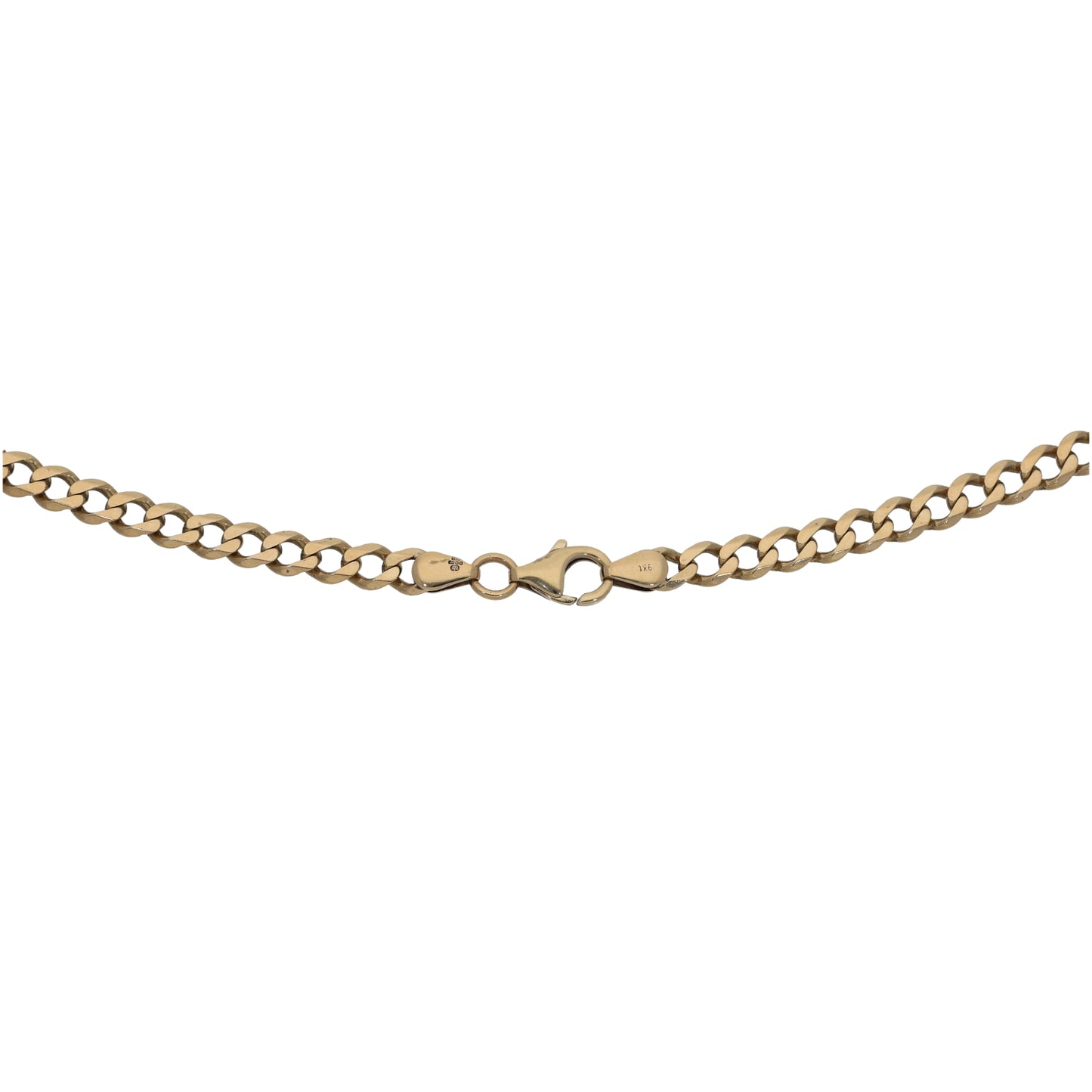 9ct Gold Curb Chain 22"
