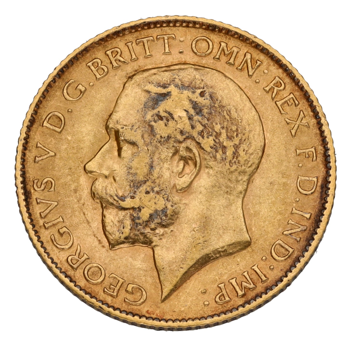 22ct Gold King George V Half Sovereign Coin 1911