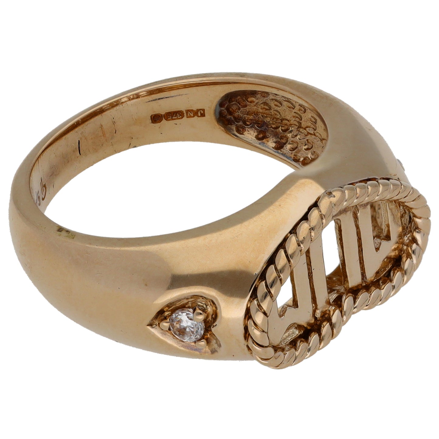 9ct Gold Cubic Zirconia Mum Ring Size M