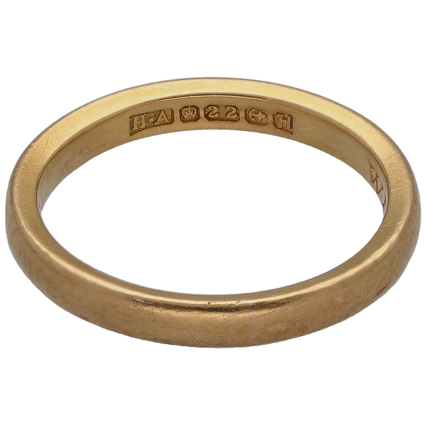 22ct Gold Plain Wedding Ring Size L