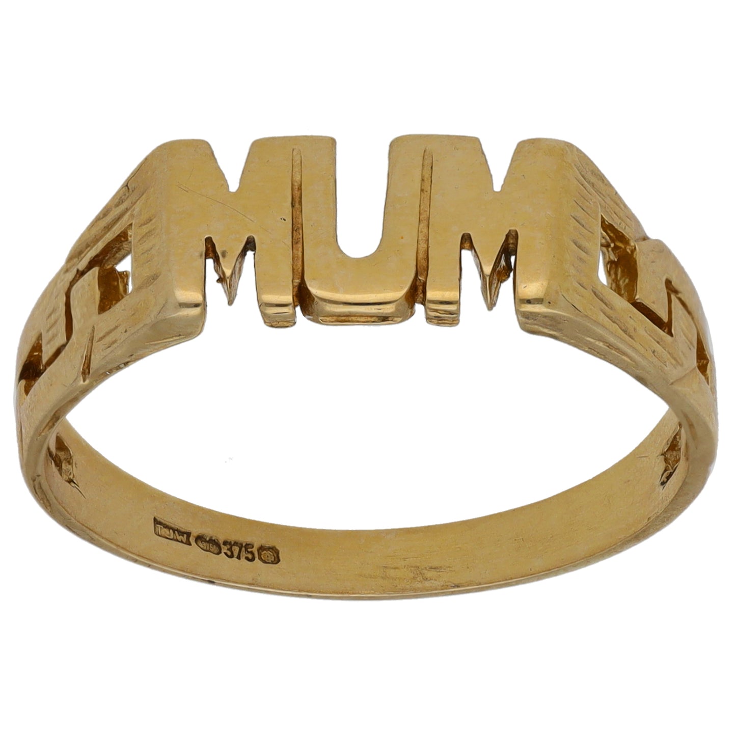 9ct Gold Mum Ring Size T